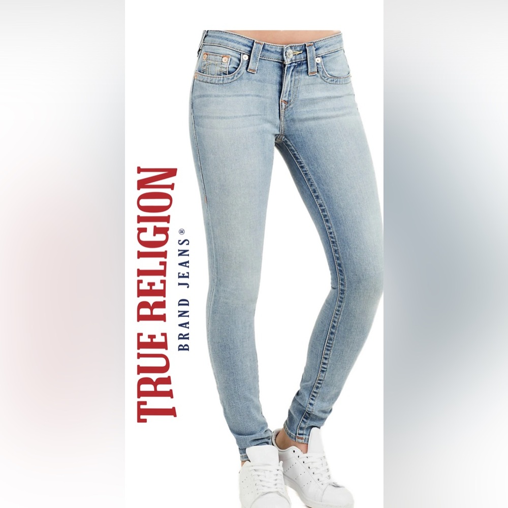 True Religion Light Blue Skinny Jeans Size 31